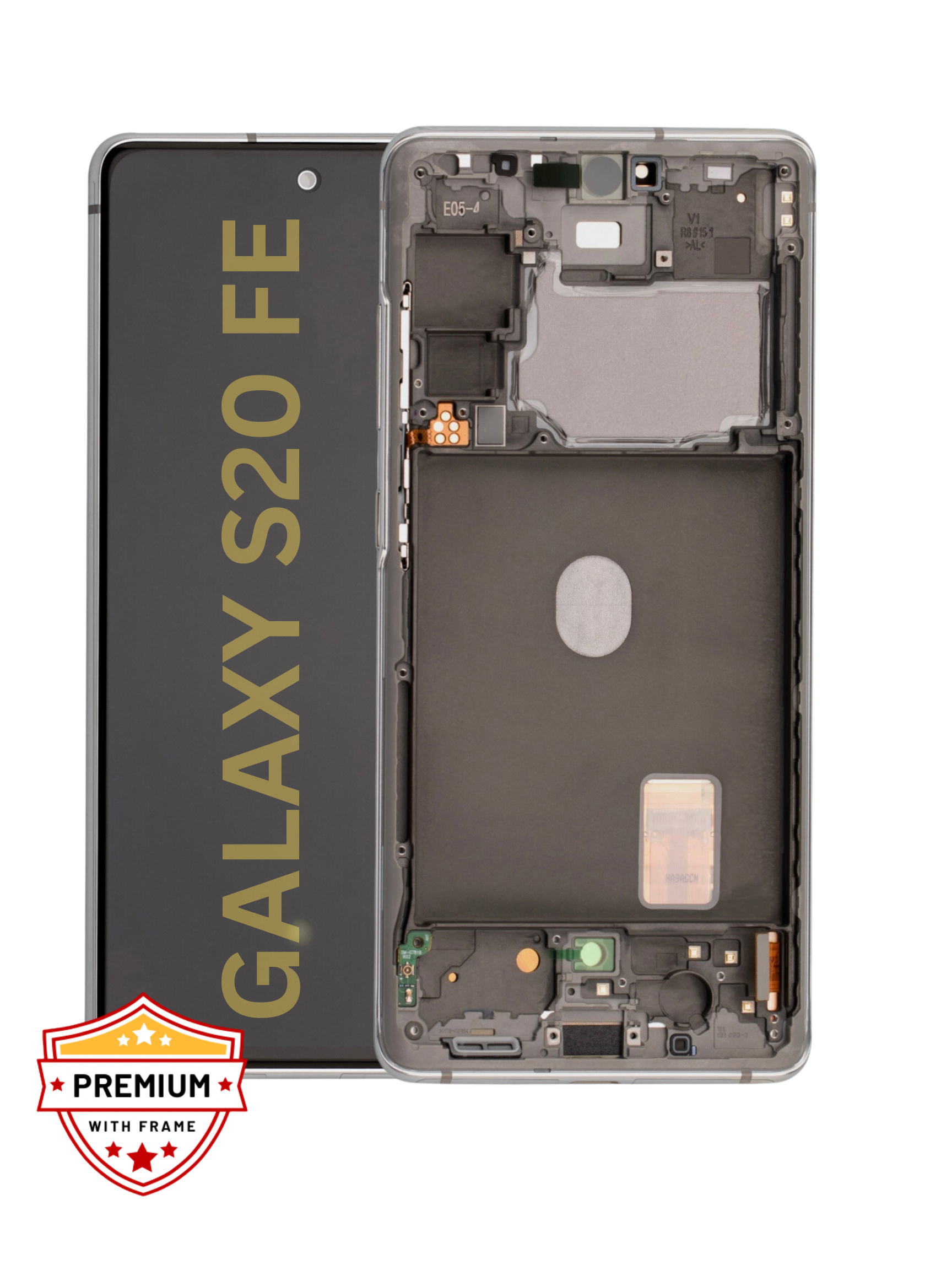 (Refurbished) Samsung Galaxy S20 FE OLED Display with Frame (White)