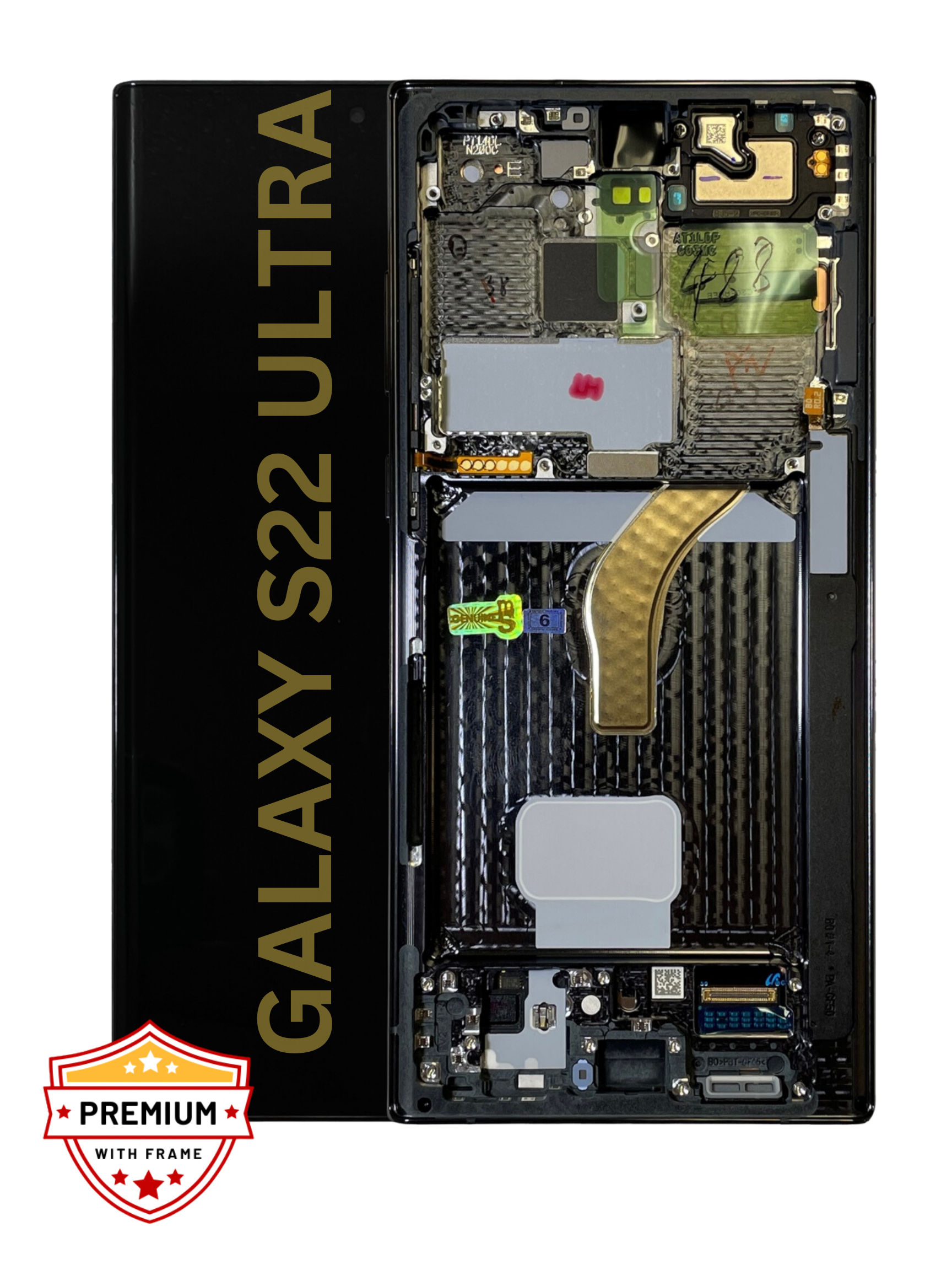 (Refurbished) Samsung Galaxy S22 Ultra OLED Display with Frame (Black)