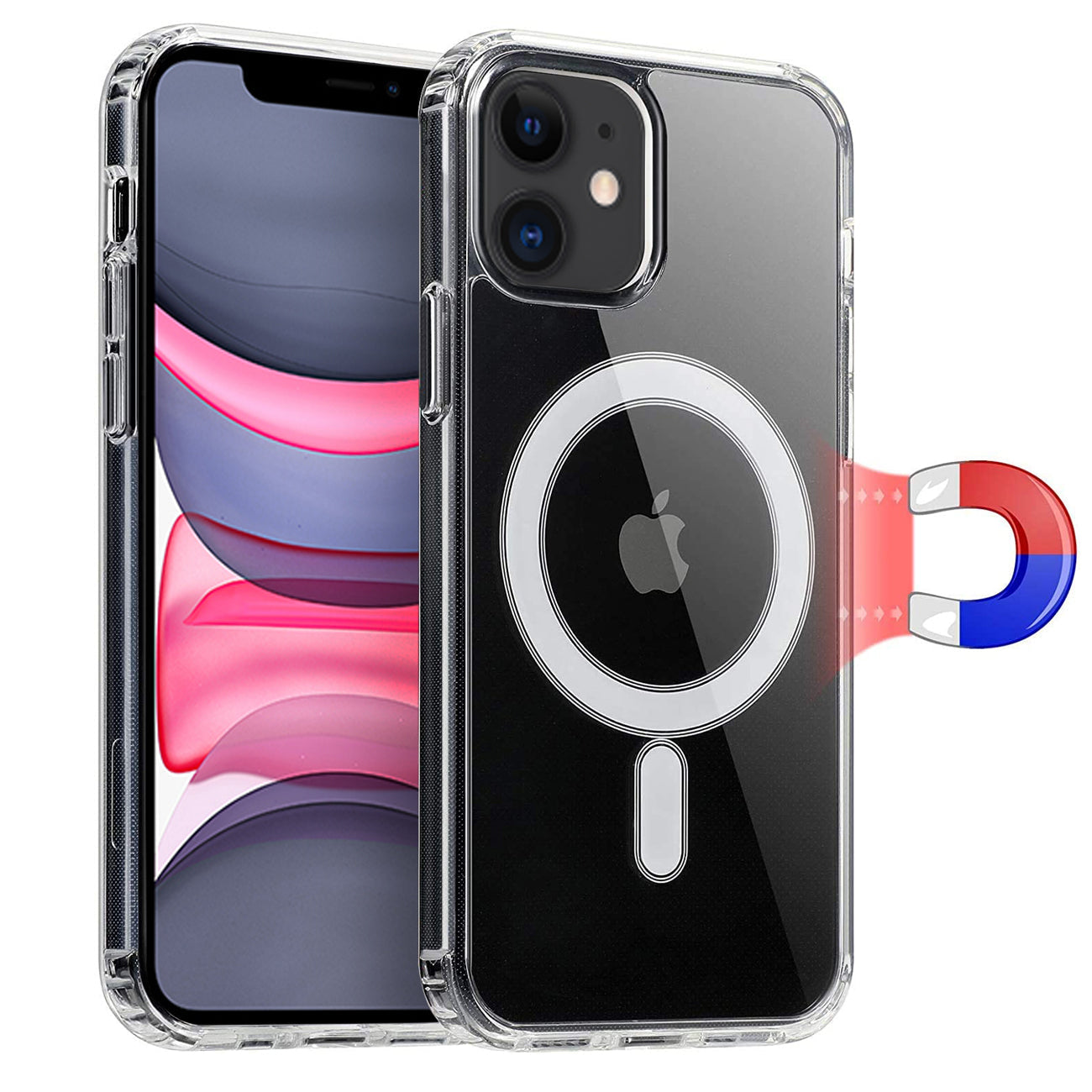 Magnetic Wireless Charging Case For iPhone X / iPhone XS