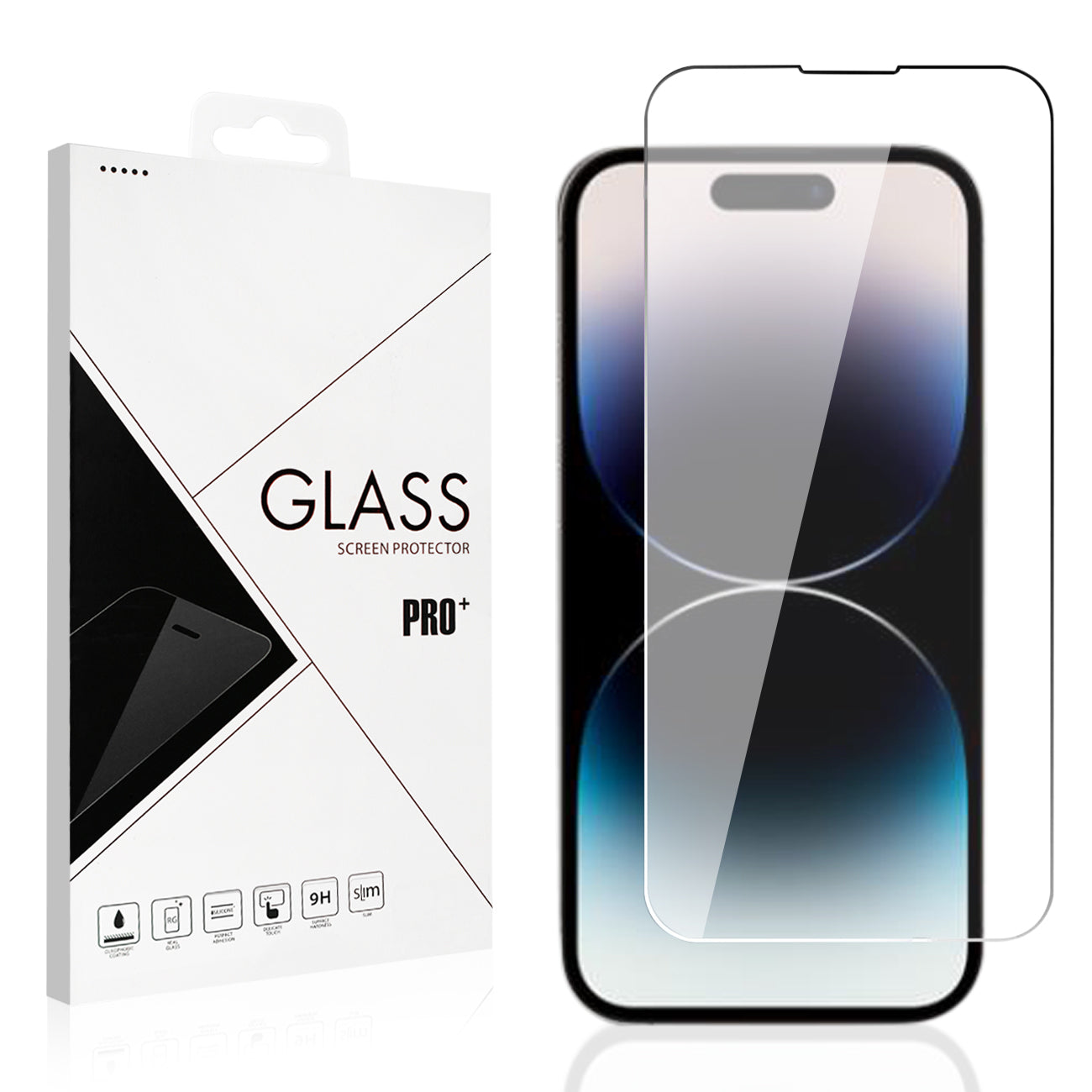 Premium Single retail Pack 2.5D Tempered Glass for iPhone 14 Pro