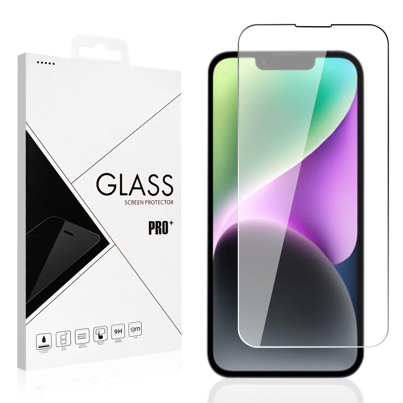 Premium Single retail Pack 2.5D Tempered Glass for iPhone 13 / 13 Pro / 14