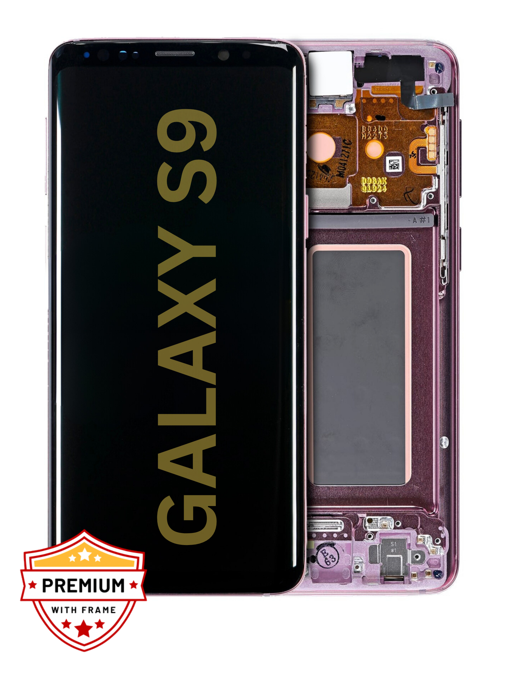 (Refurbished) Samsung Galaxy S9 OLED Display with Frame (Purple)