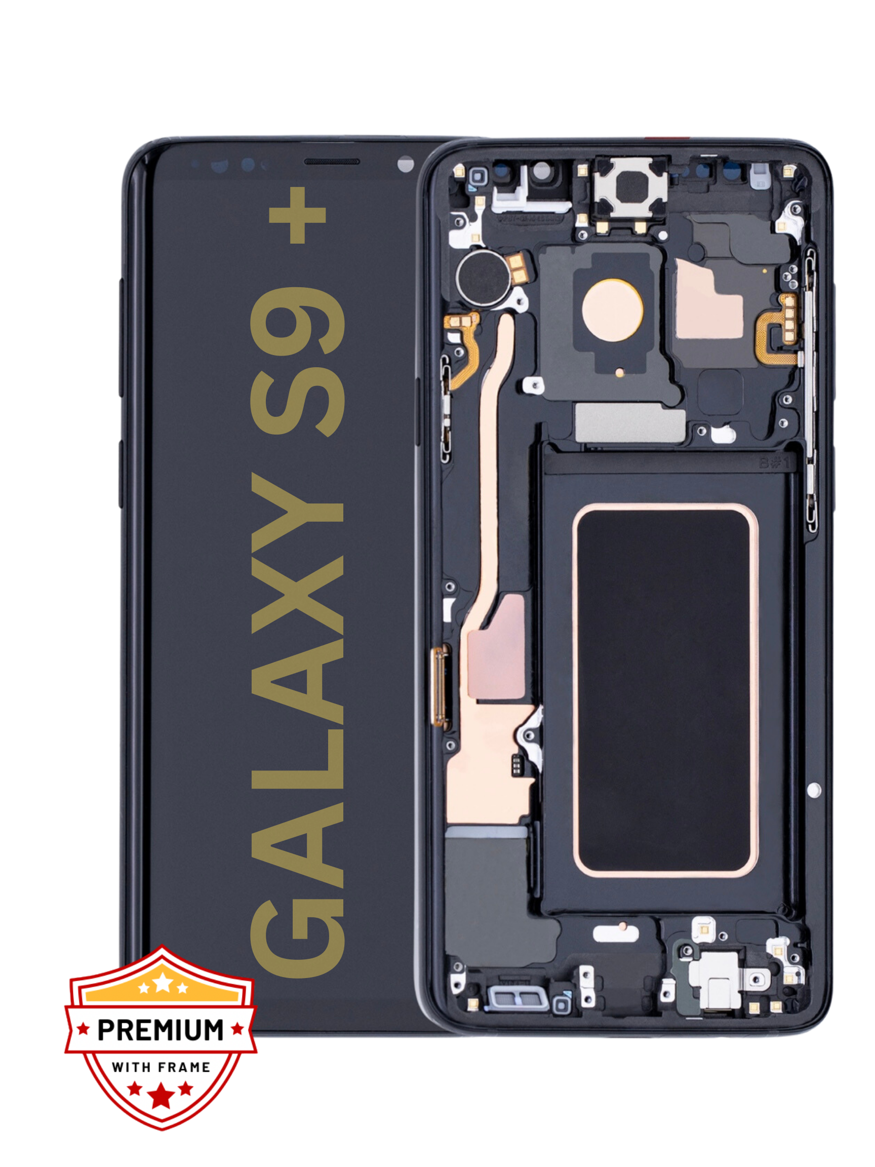(Refurbished) Samsung Galaxy S9 Plus OLED Display with Frame (Black)