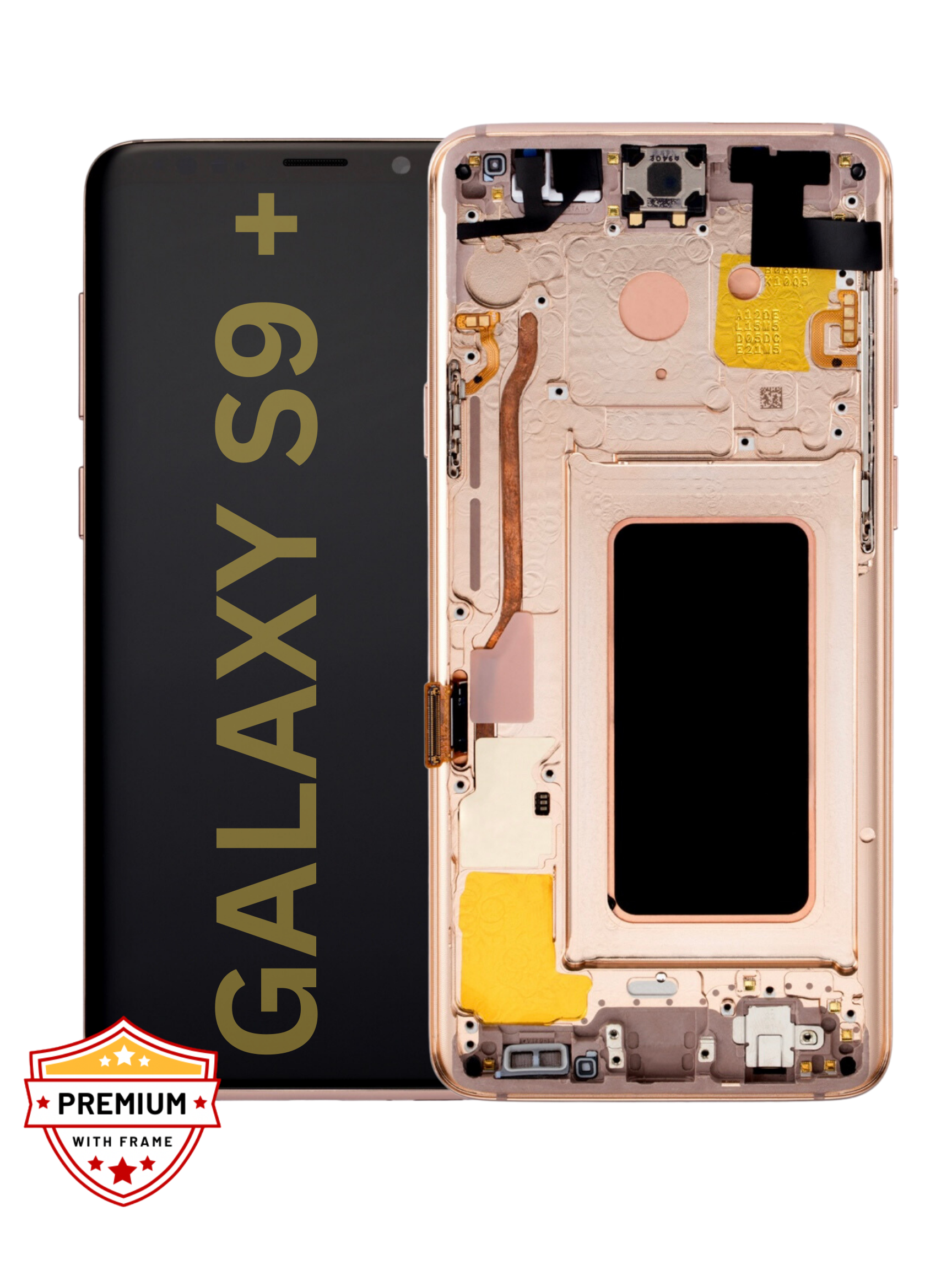 (Refurbished) Samsung Galaxy S9 Plus OLED Display with Frame (Gold)
