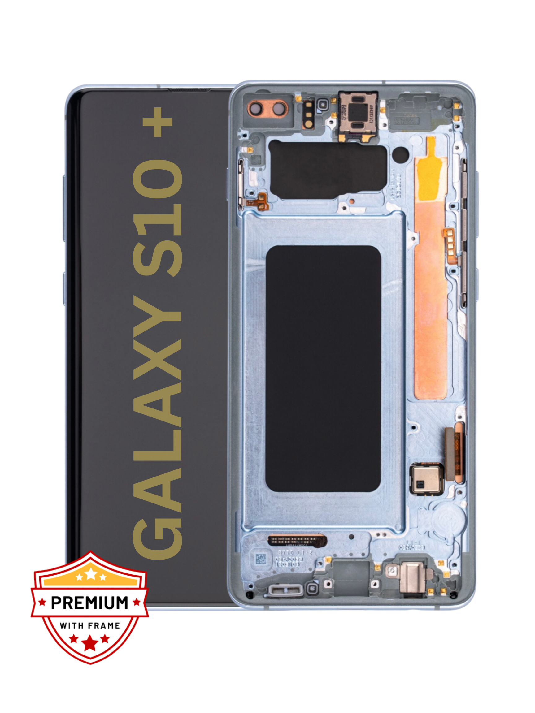 (Refurbished) Samsung Galaxy S10 Plus OLED Display with Frame (Blue)