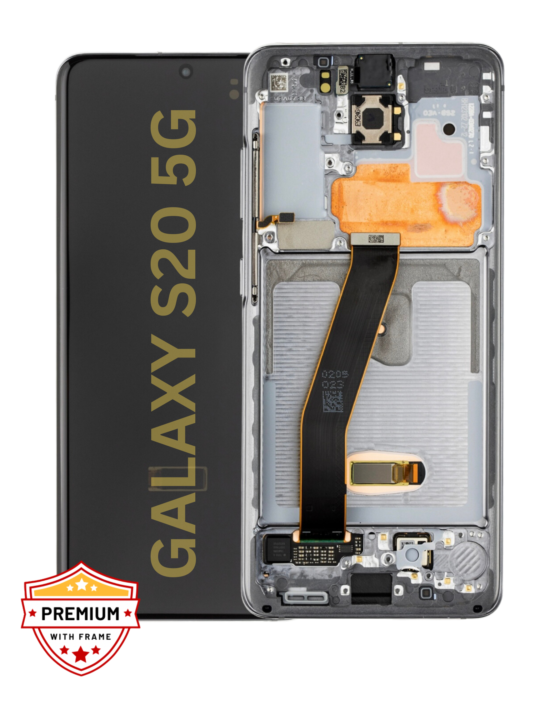 (Refurbished) Samsung Galaxy S20 OLED Display with Frame (Black)