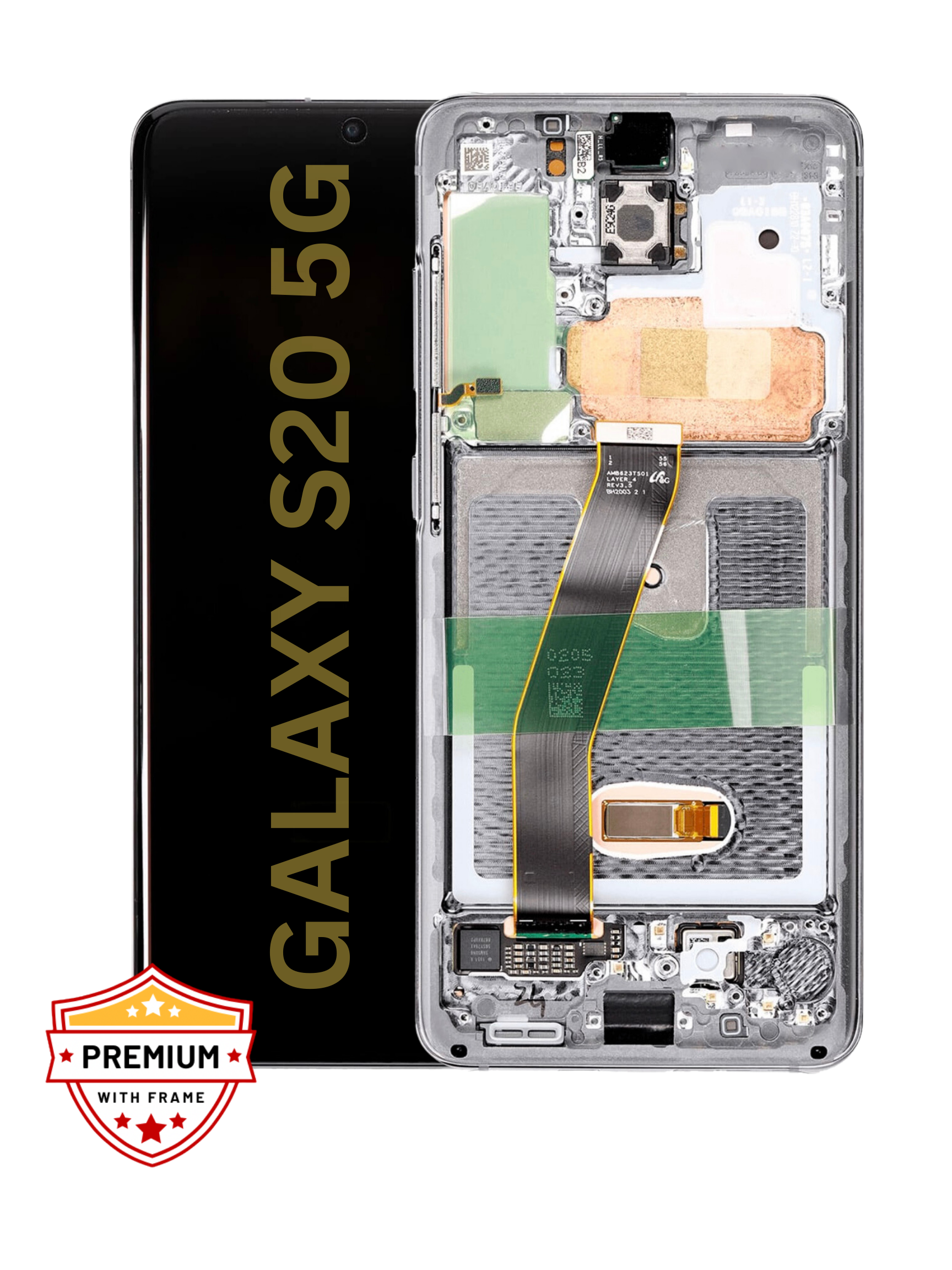 (Refurbished) Samsung Galaxy S20 OLED Display with Frame (Gray)
