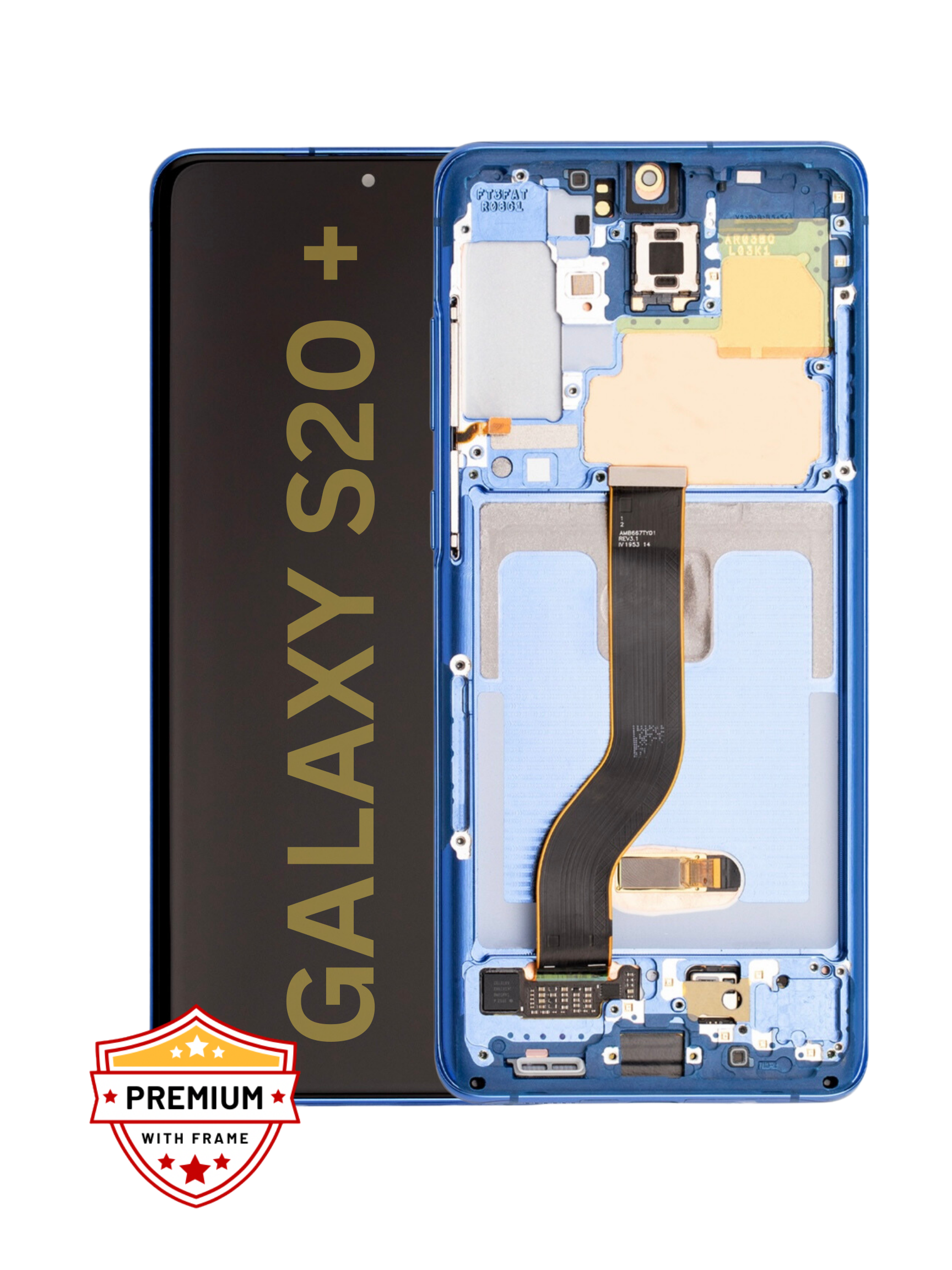 (Refurbished) Samsung Galaxy S20 Plus OLED Display with Frame (Aura Blue)