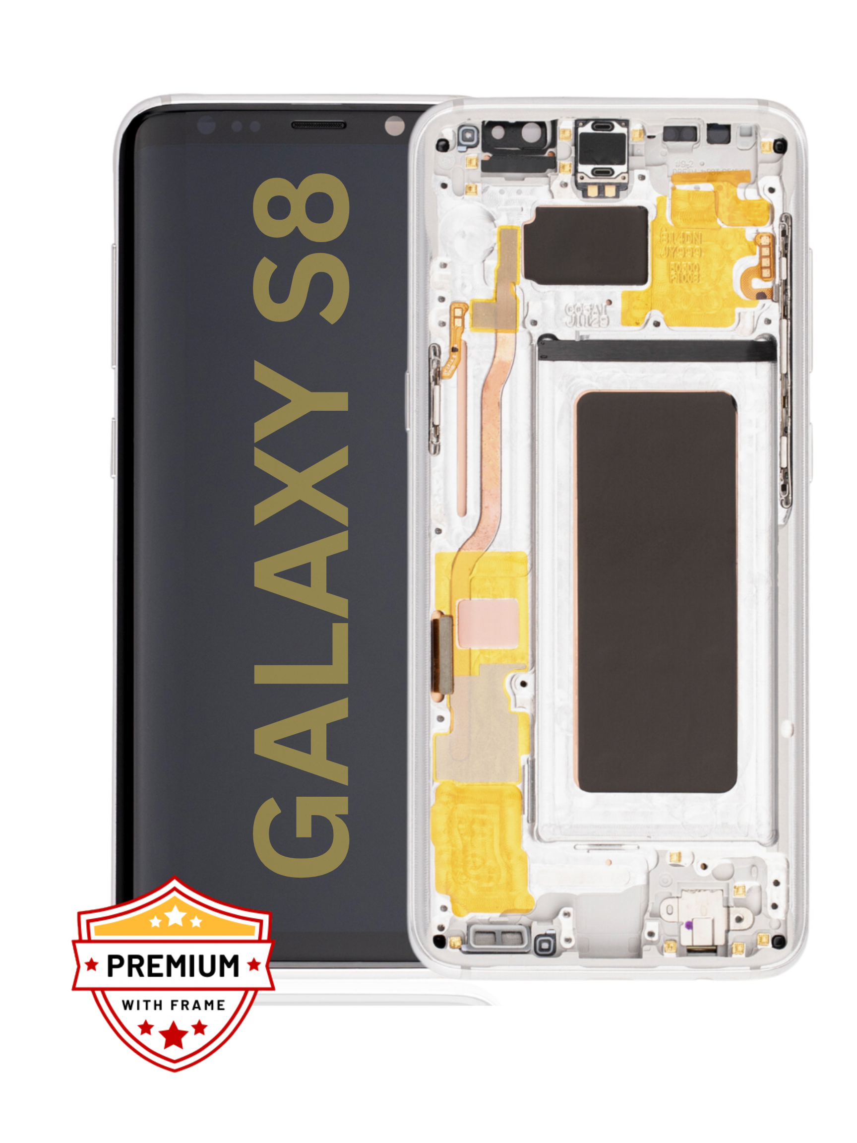 (Refurbished) Samsung Galaxy S8 OLED Display with Frame (Silver)