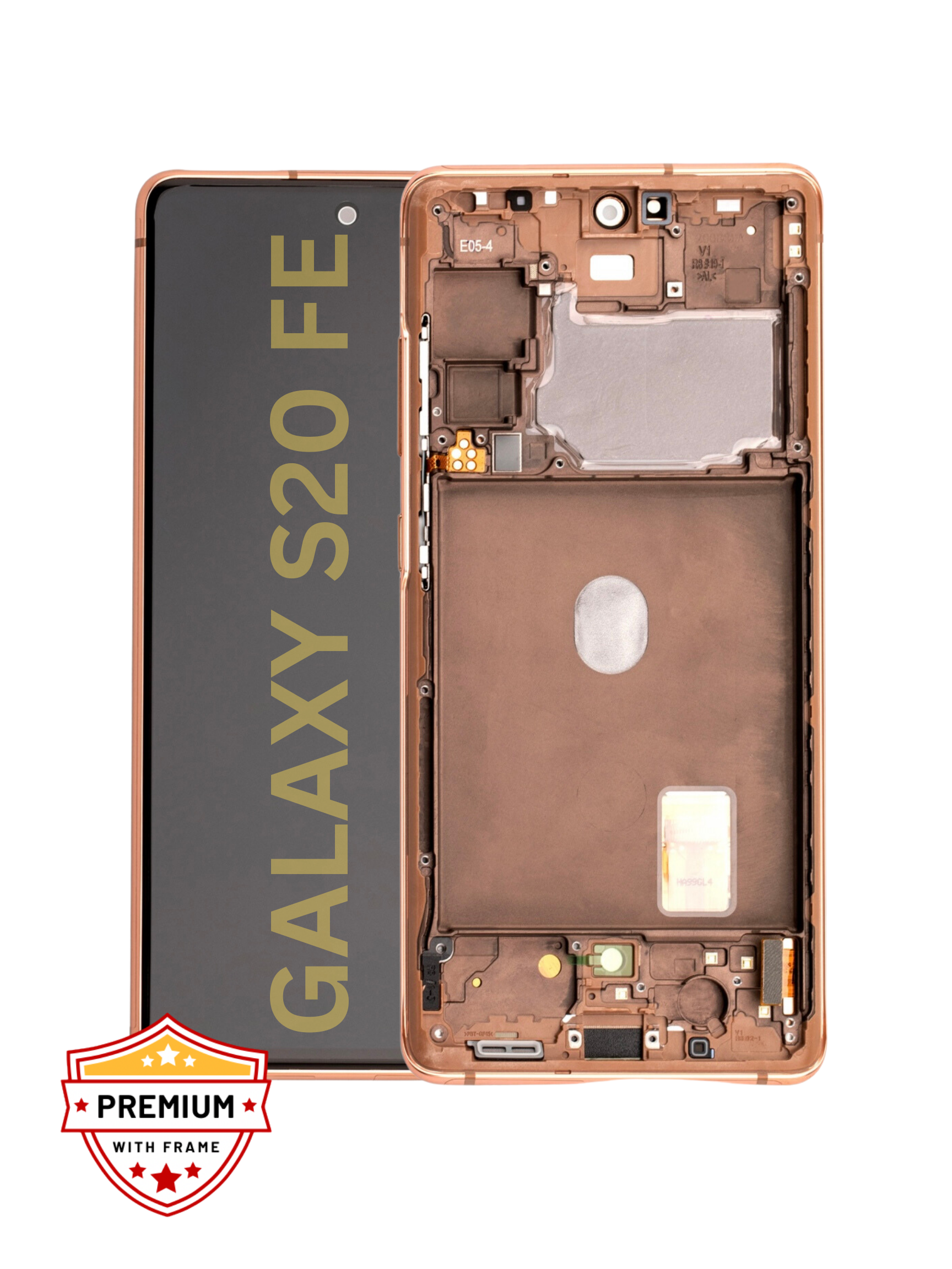 (Refurbished) Samsung Galaxy S20 FE OLED Display with Frame (Orange)
