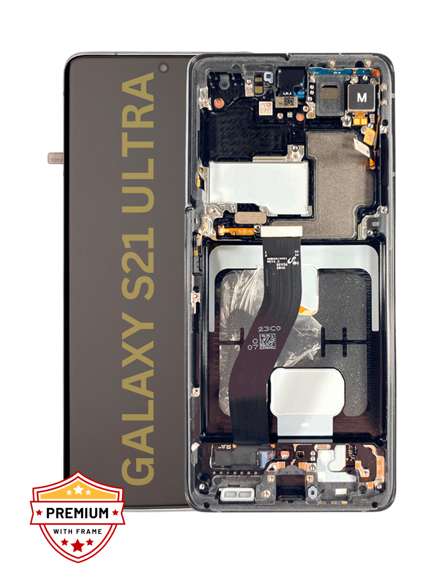 (Refurbished) Samsung Galaxy S21 Ultra OLED Display with Frame (Black)