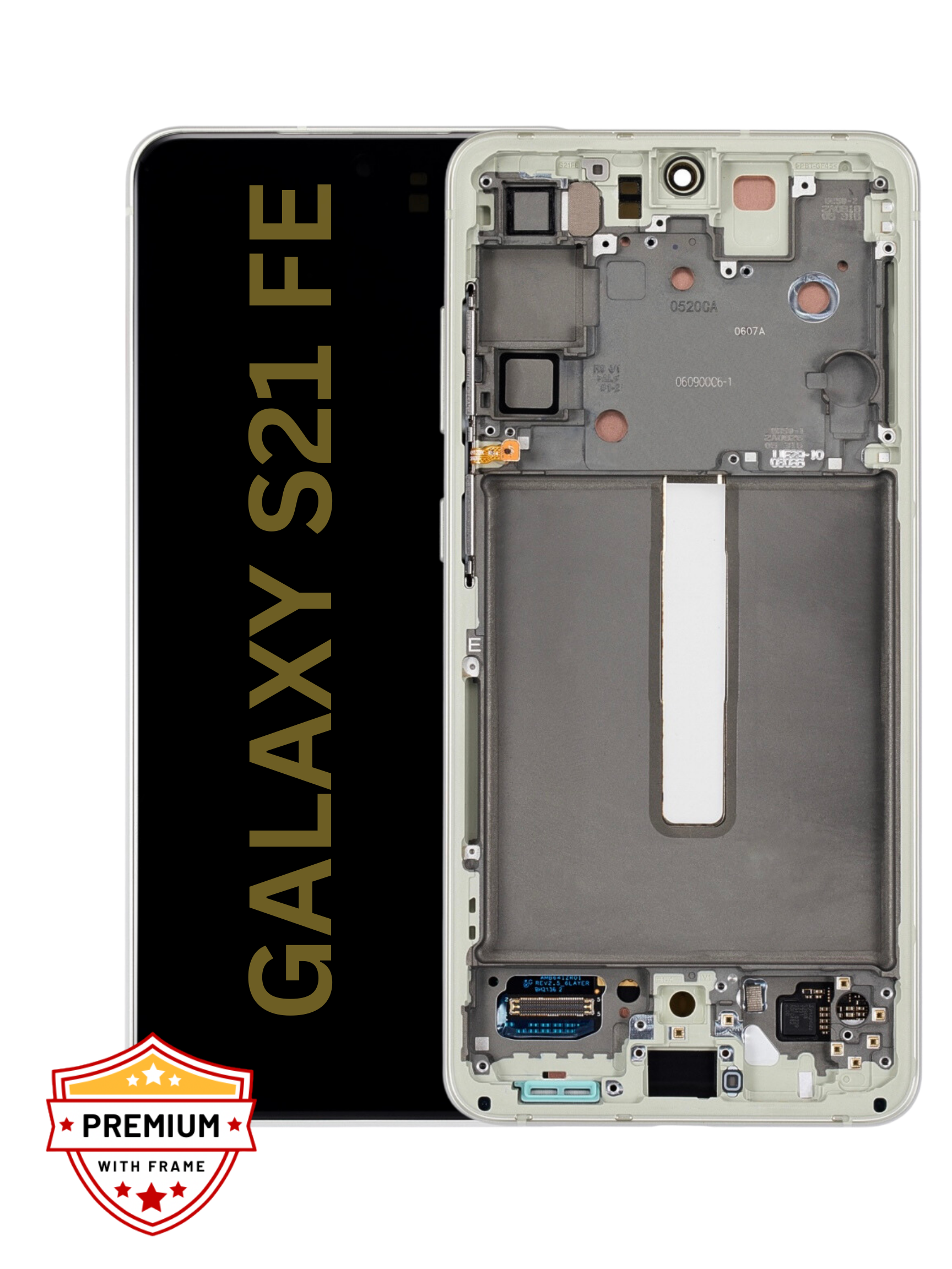 (Refurbished) Samsung Galaxy S21 FE OLED Display with Frame (Olive)