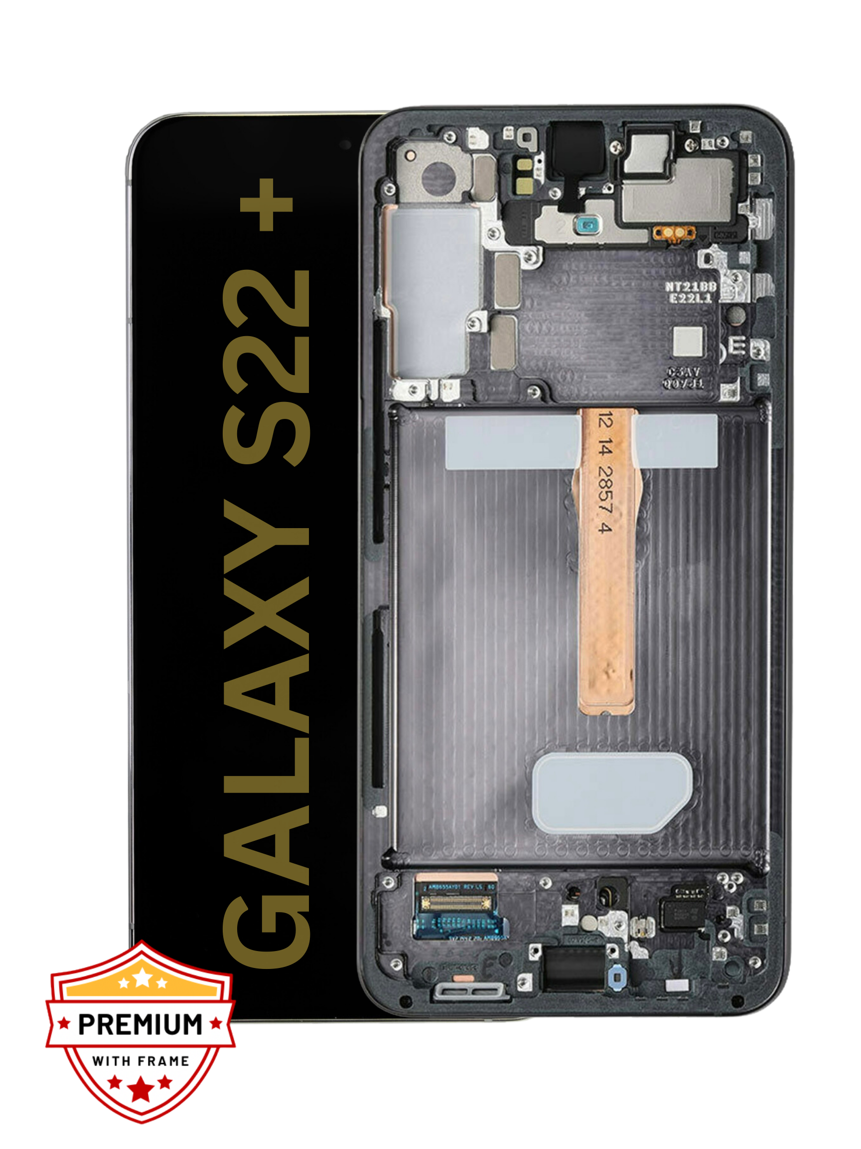 (Refurbished) Samsung Galaxy S22 Plus OLED Display with Frame (Black)