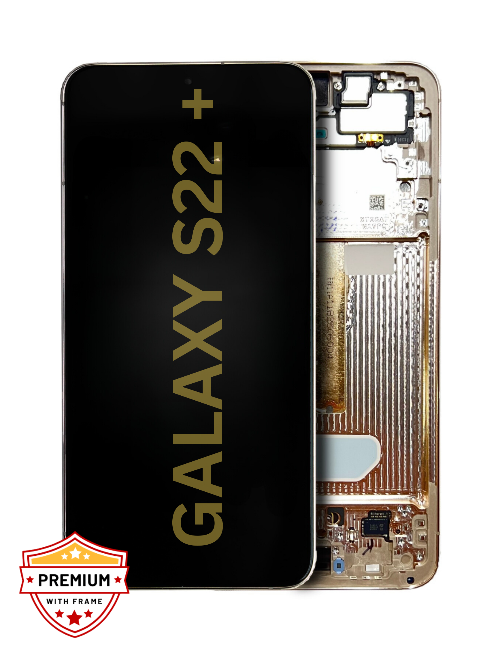 (Refurbished) Samsung Galaxy S22 Plus OLED Display with Frame (Pink Gold)