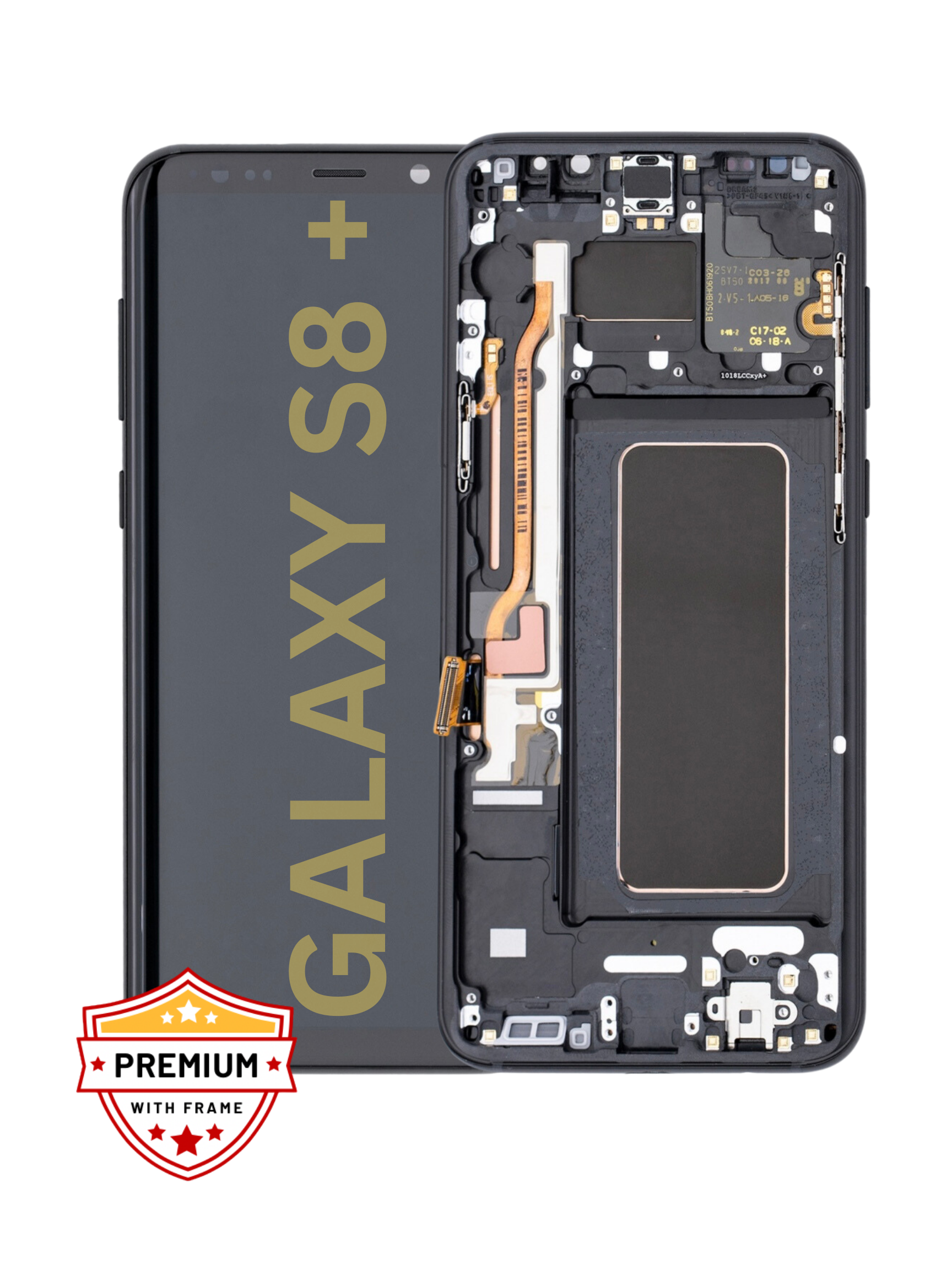(Refurbished) Samsung Galaxy S8 Plus OLED Display with Frame (Black)