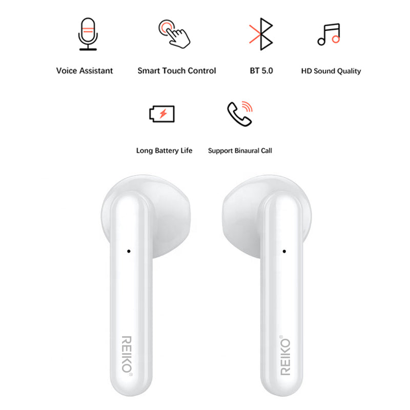 Wireless Earbuds with Charging Case Macaron Finishing In White
