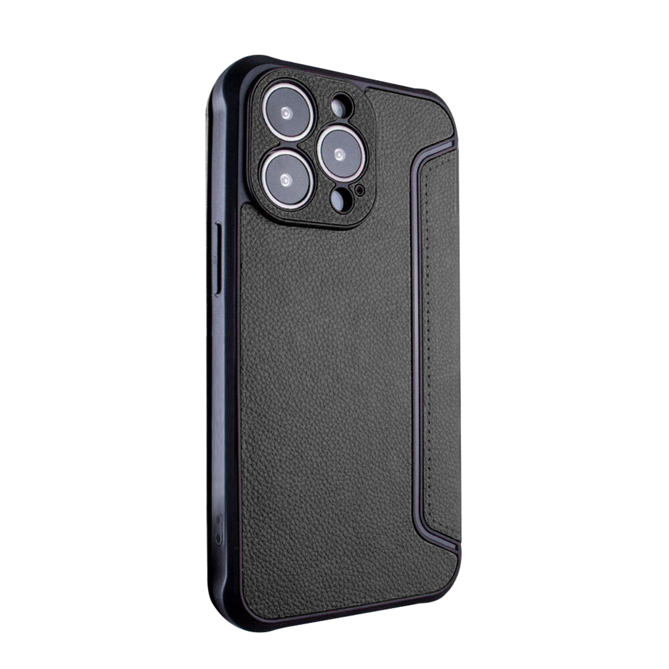 Leather phone case For Apple iPhone 14 Pro Max (Black)