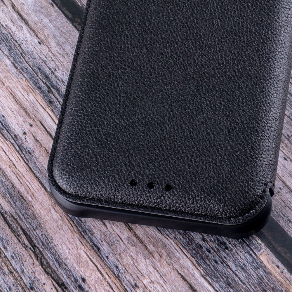 Leather phone case For Apple iPhone 14 Pro Max (Black)