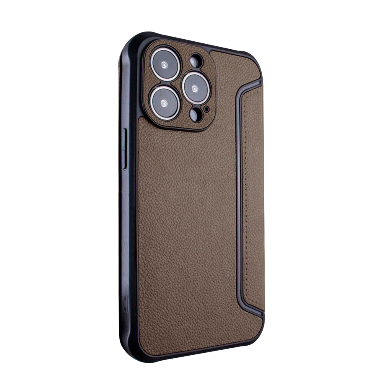Leather phone case For Apple iPhone 14 Pro Max (Brown)