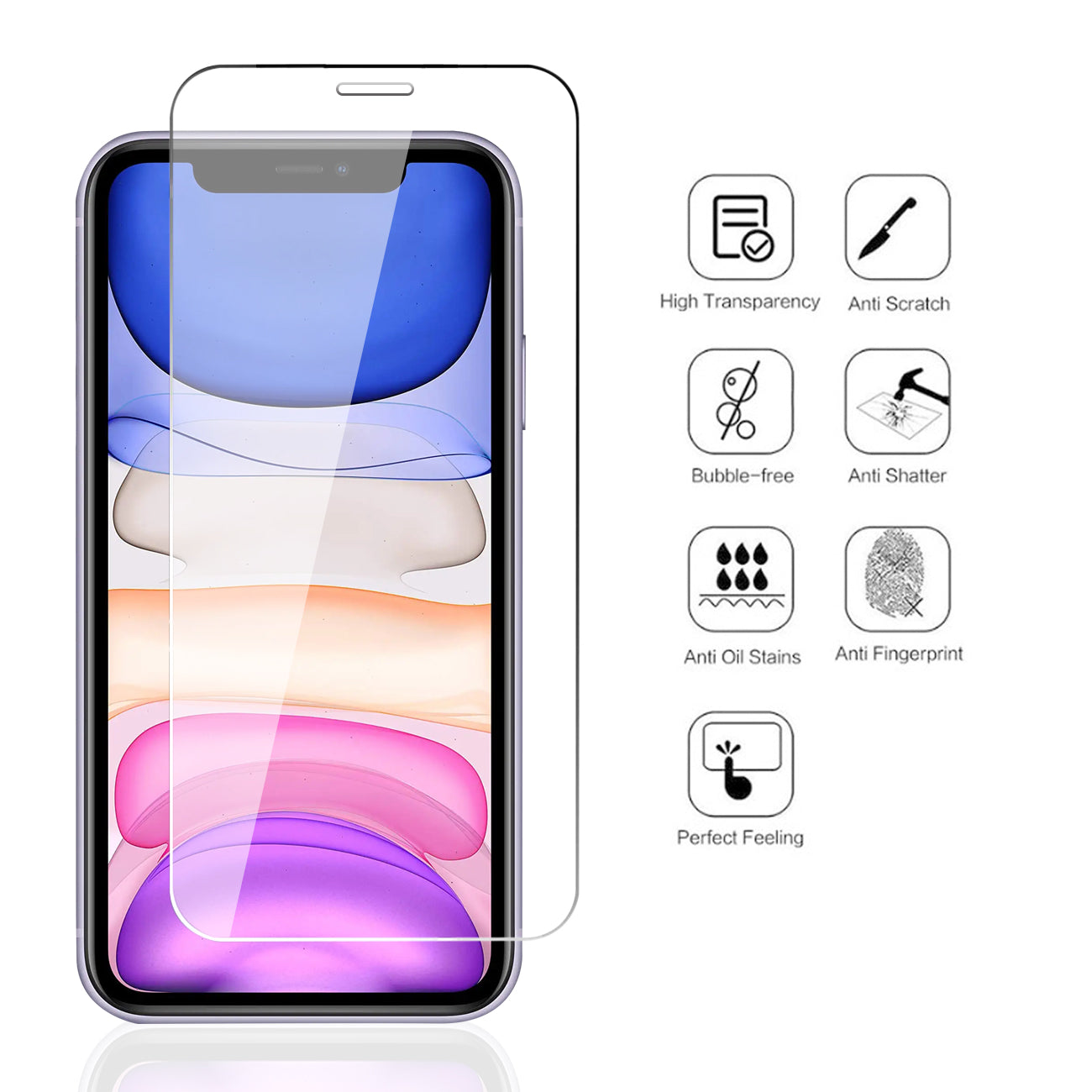 Premium Single retail Pack 2.5D Tempered Glass for iPhone 11 / iPhone XR