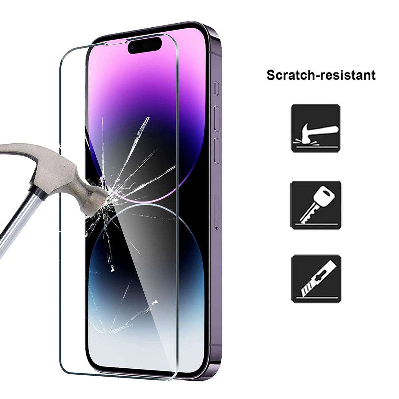 Premium Single retail Pack 2.5D Tempered Glass for iPhone 14 Pro Max