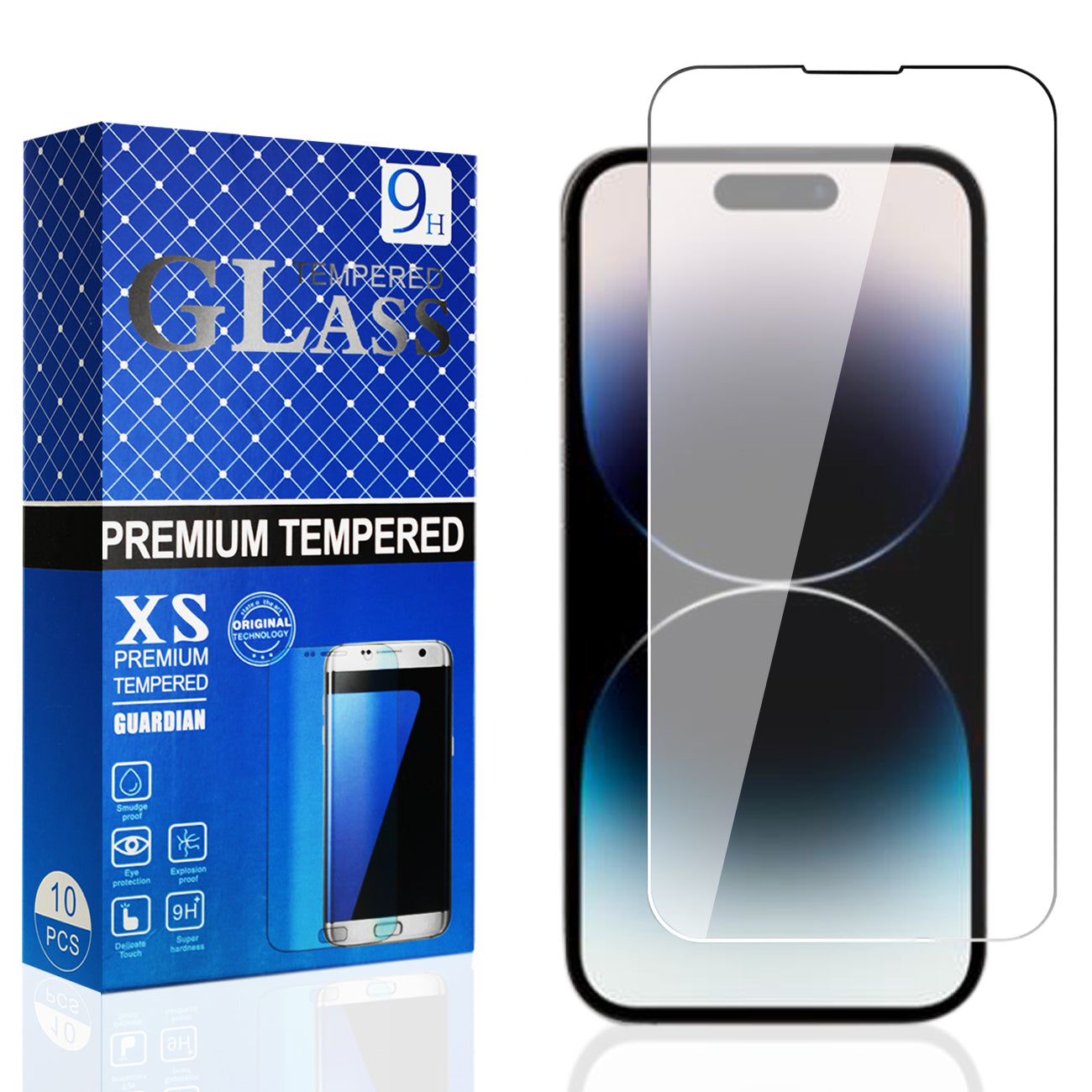 Premium (10 Pack) 0.33mm 2.5D Tempered Glass for iPhone 14 Pro