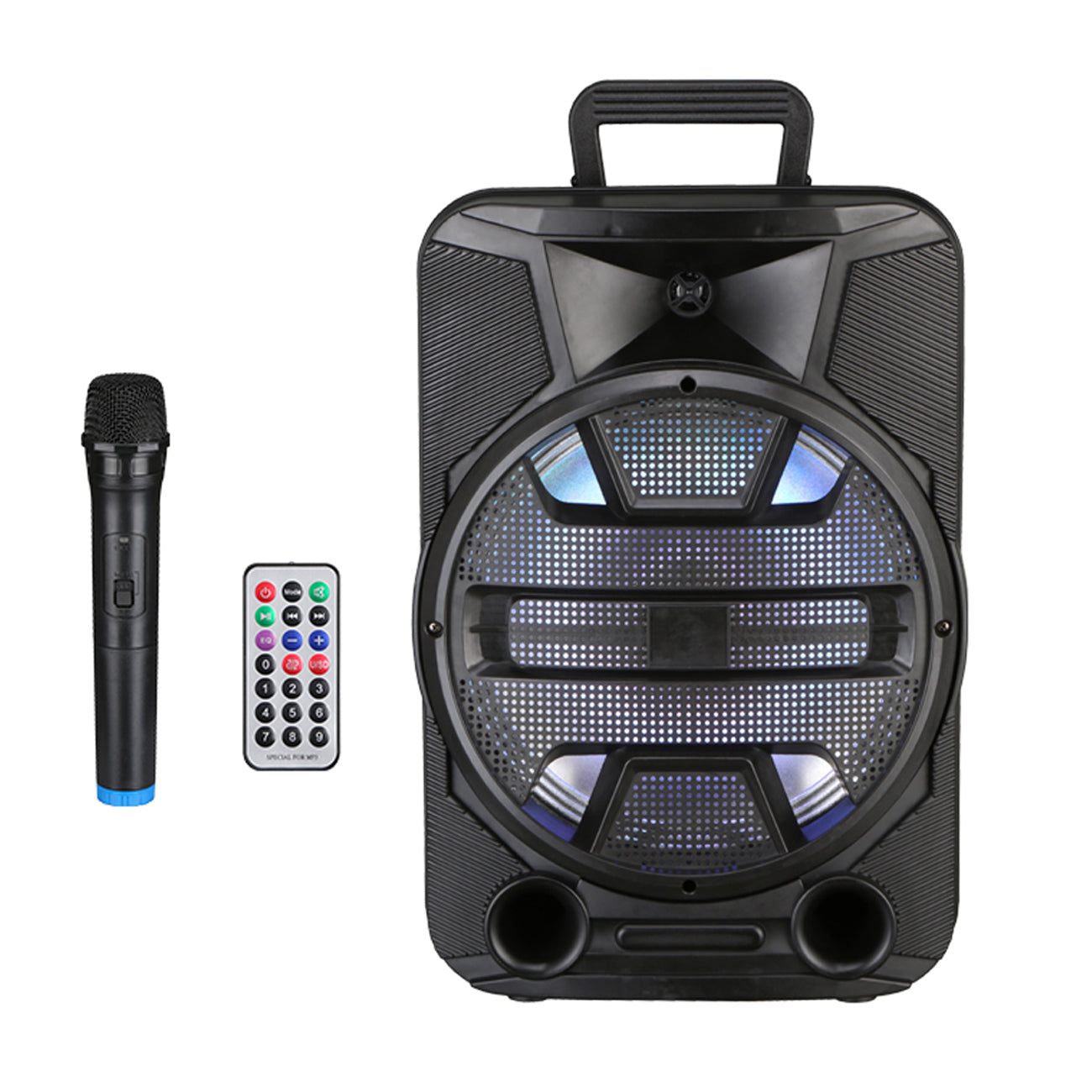 12" Standing Portable Bluetooth Wireless Speaker with LED Lights