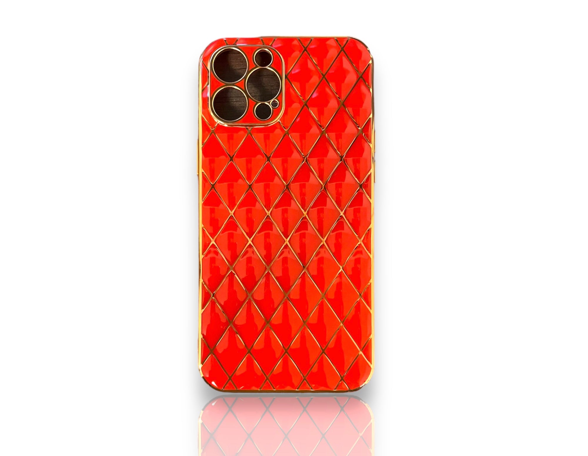 Quilted Pattern Hard TPU Case for iPhone