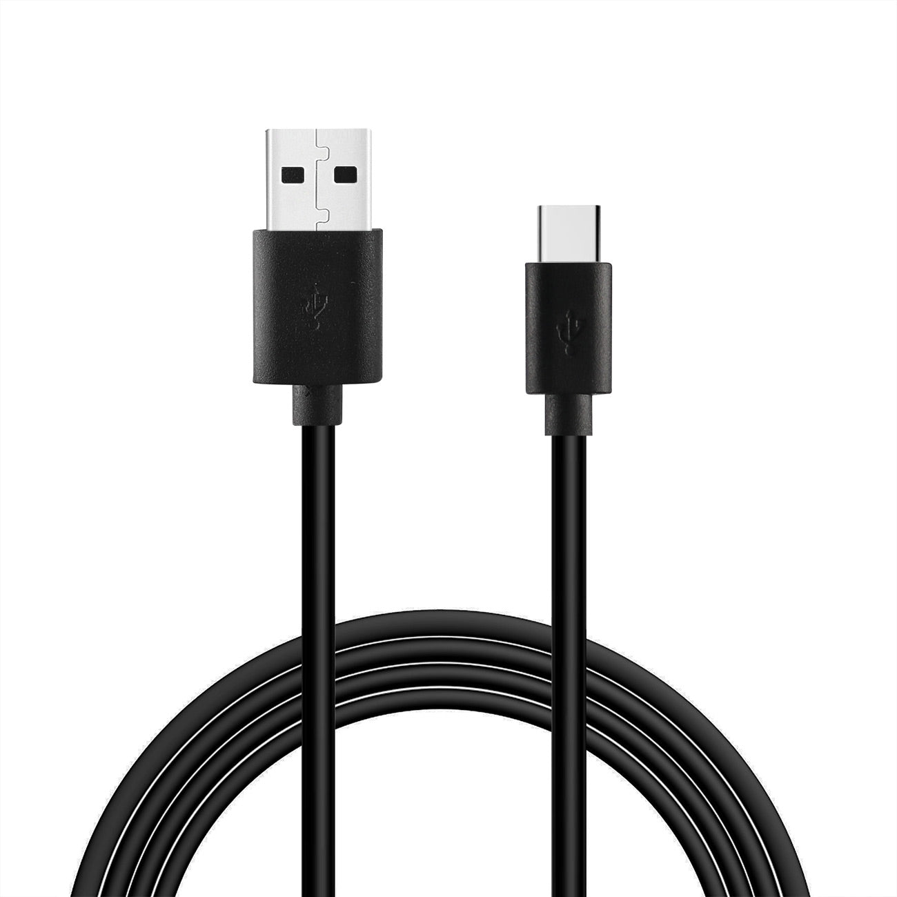 3.3FT PVC Material Type C USB 2.0 Data Cable In Black And Simple Packaging