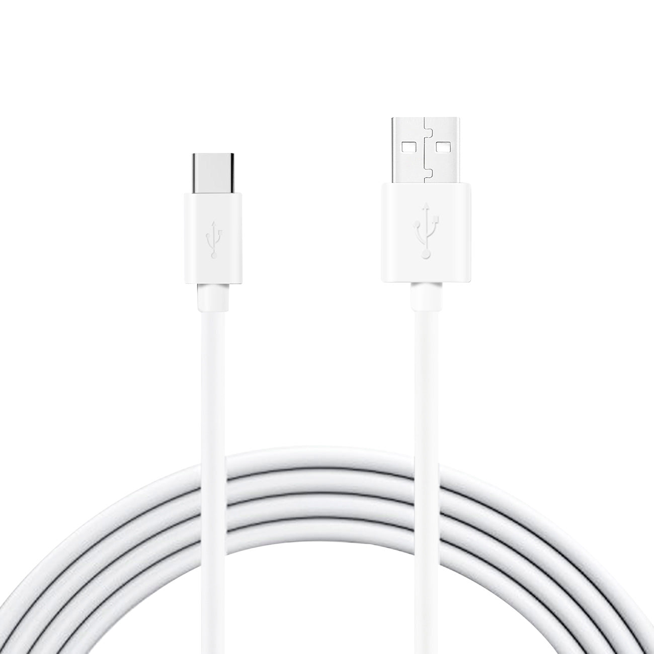 3.3FT PVC Material Type C USB 2.0 Data Cable In White And Simple Packaging