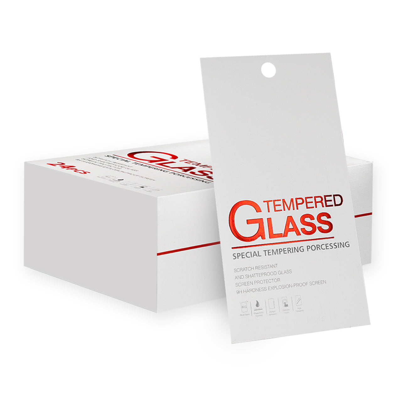 Bulk (24 Pack) 0.33mm 2.5D Tempered Glass for iPhone 8 / SE2 2020/ SE2 2022