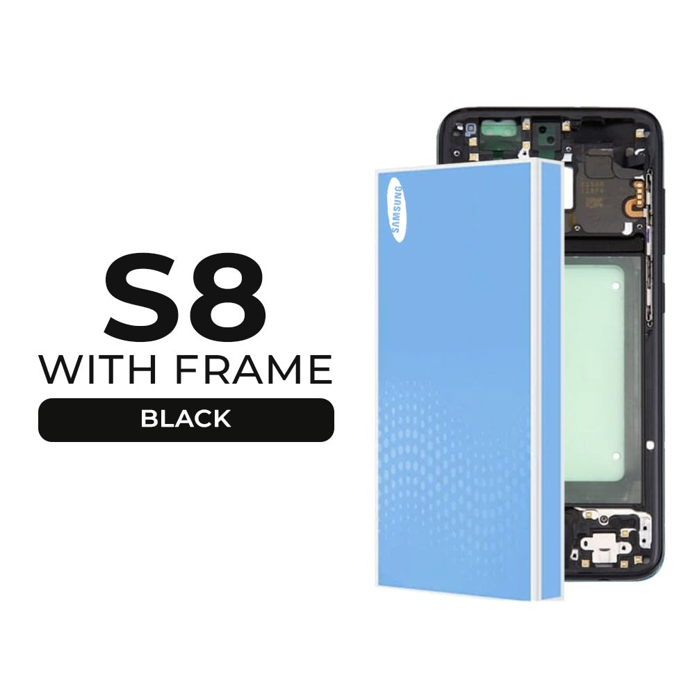 (Refurbished) Samsung Galaxy S8 OLED Display with Frame (Black)