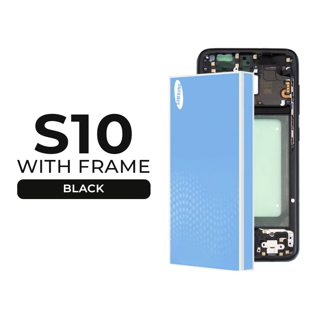 (Refurbished) Samsung Galaxy S10 OLED Display with Frame (Black)