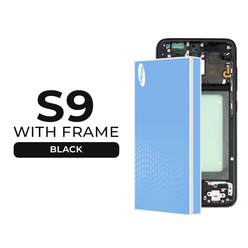 (Refurbished) Samsung Galaxy S9 OLED Display with Frame (Black)