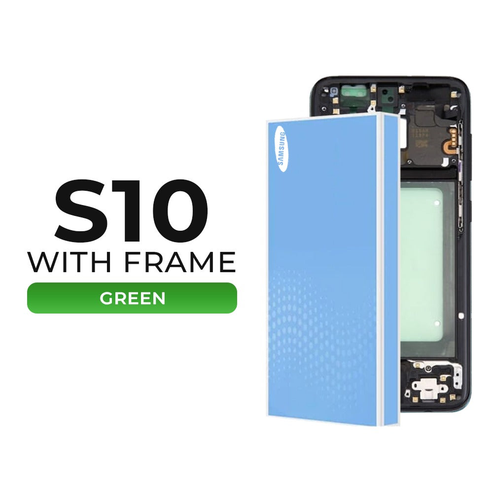 (Refurbished) Samsung Galaxy S10 OLED Display with Frame (Green)