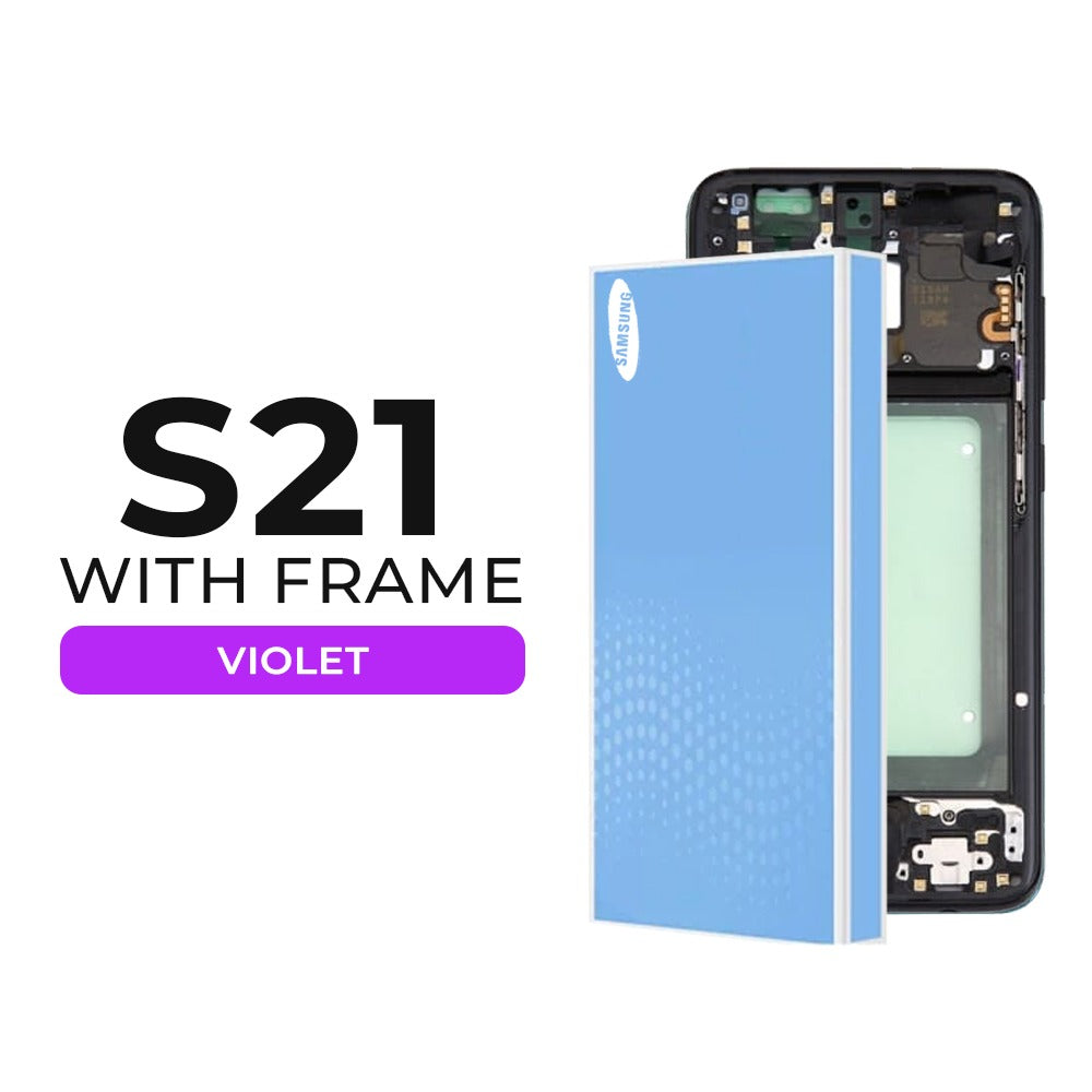 (Refurbished) Samsung Galaxy S21 OLED Display with Frame (Violet)