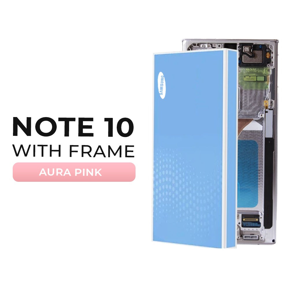 [Refurbished] Samsung Galaxy Note 10 OLED Display with Frame (Aura Pink)
