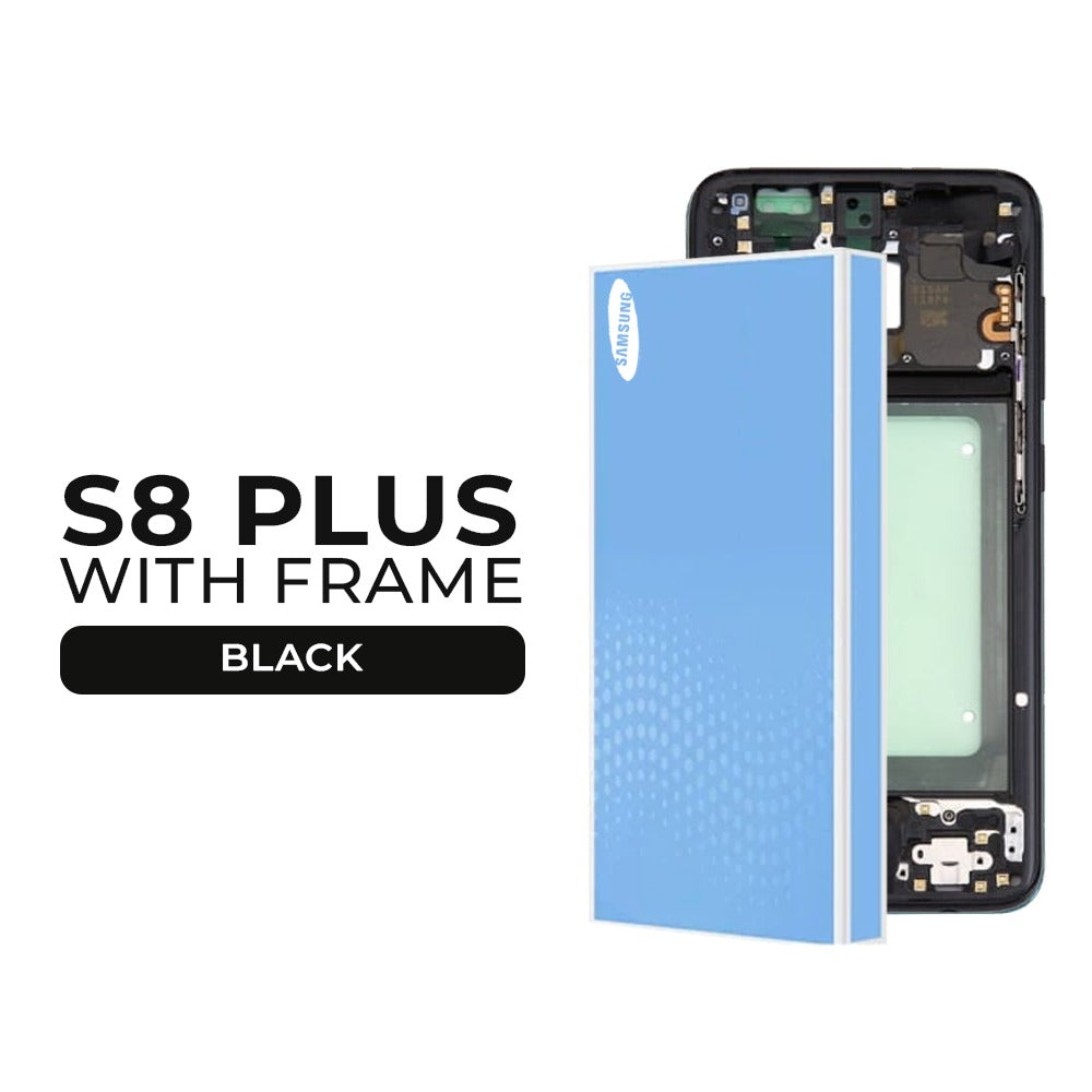 (Refurbished) Samsung Galaxy S8 Plus OLED Display with Frame (Black)