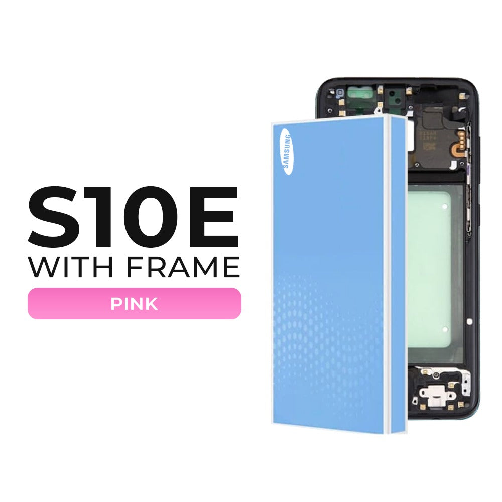 (Refurbished) Samsung Galaxy S10e OLED Display with Frame (Pink)