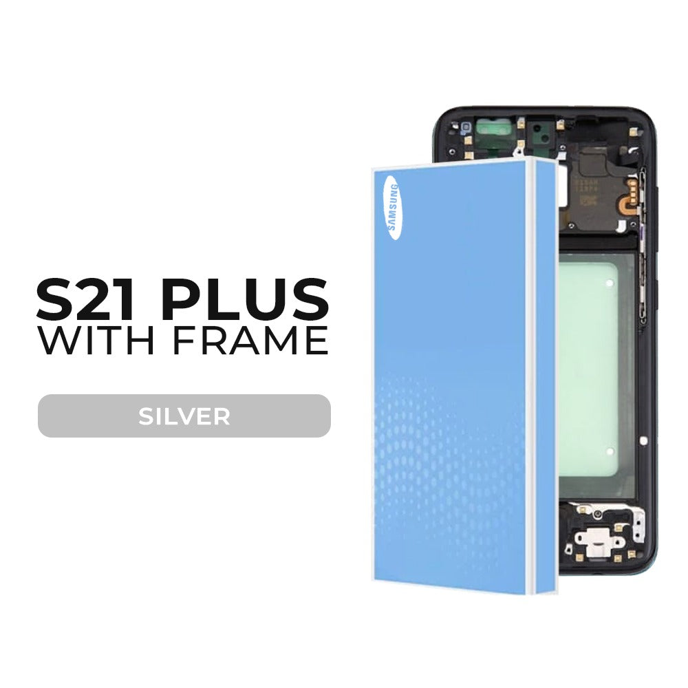 (Refurbished) Samsung Galaxy S21 Plus OLED Display with Frame (Silver)